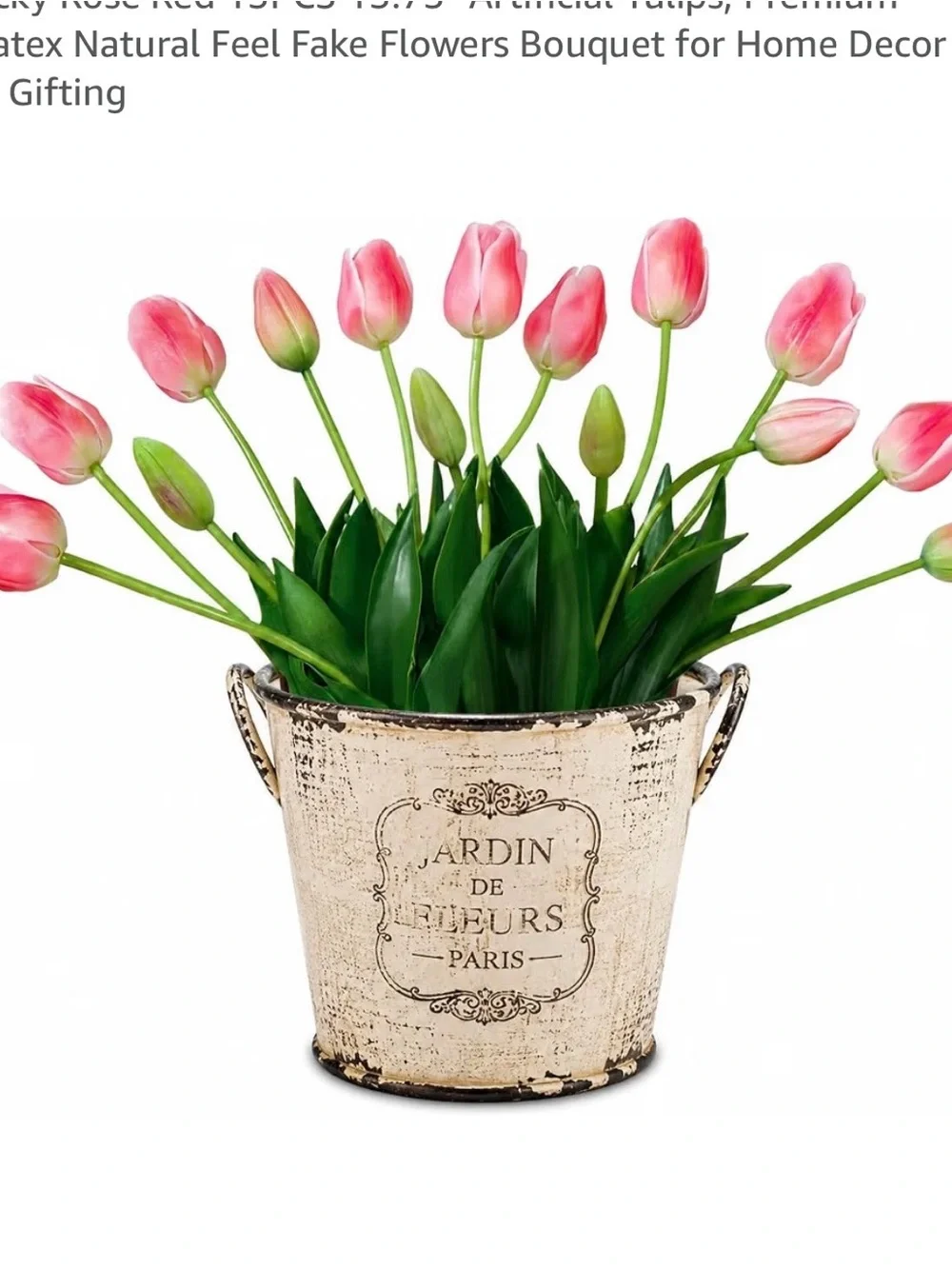 Pink Faux Tulip Arrangement QTY 12 Tulips 🌷